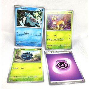Totodile, Deerling, Pineco & Basic Energy - 4-Card Pokemon Collectible Trading